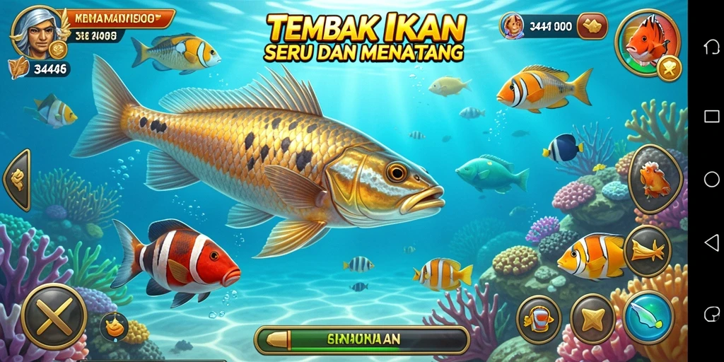 Gameplay seru dan menantang di 3446, Tembak Ikan.