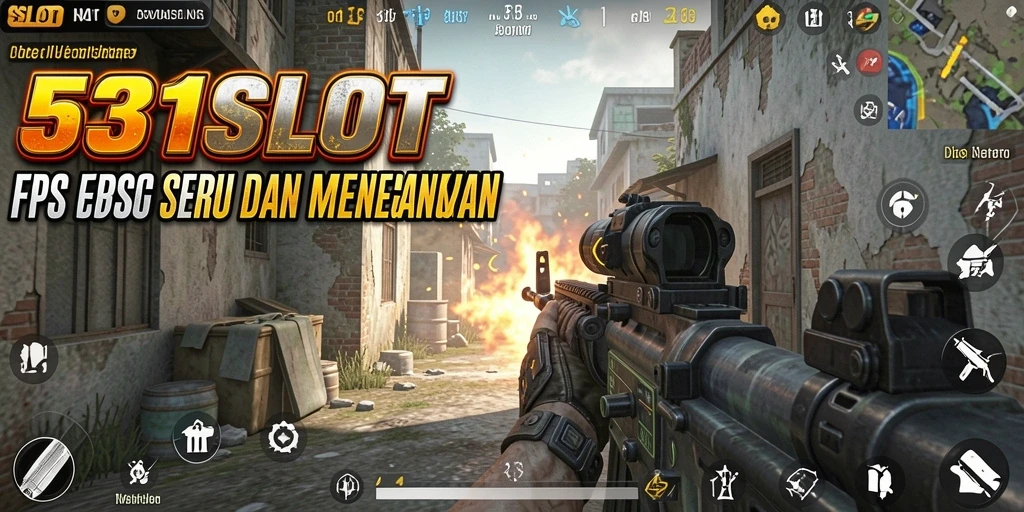 Tangkapan layar game menunjukkan aksi menembak yang intens di 531SLOT.