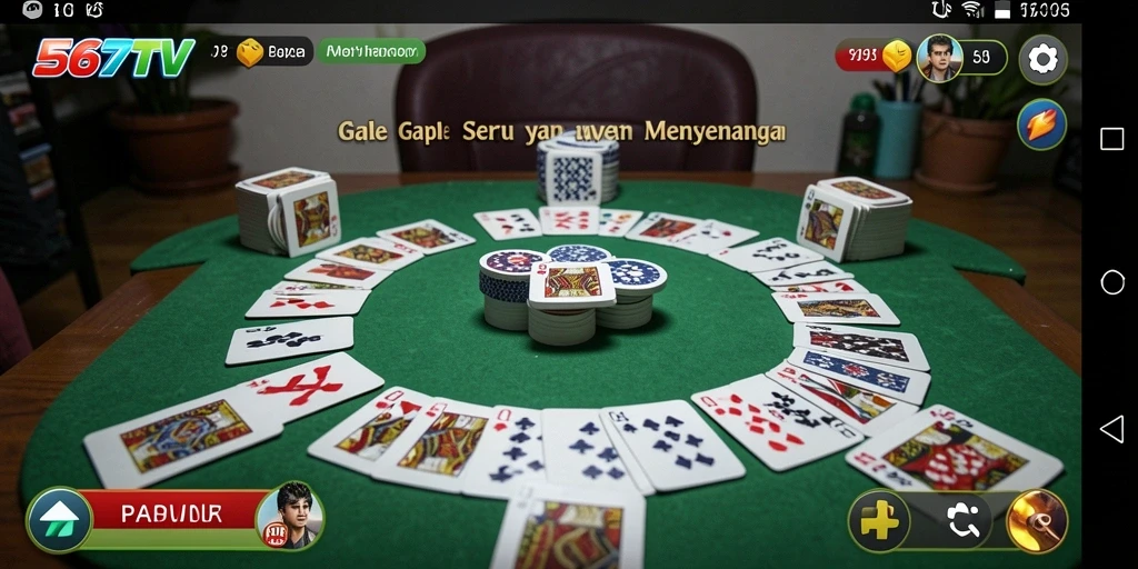 Tampilan gameplay Gaple yang seru dan interaktif.