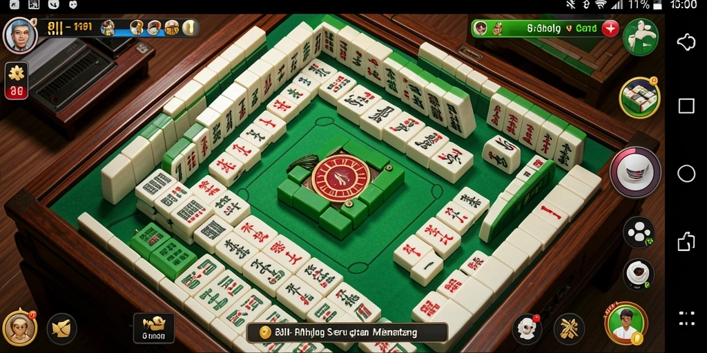Tampilan gameplay Mahjong yang menarik dan penuh tantangan.