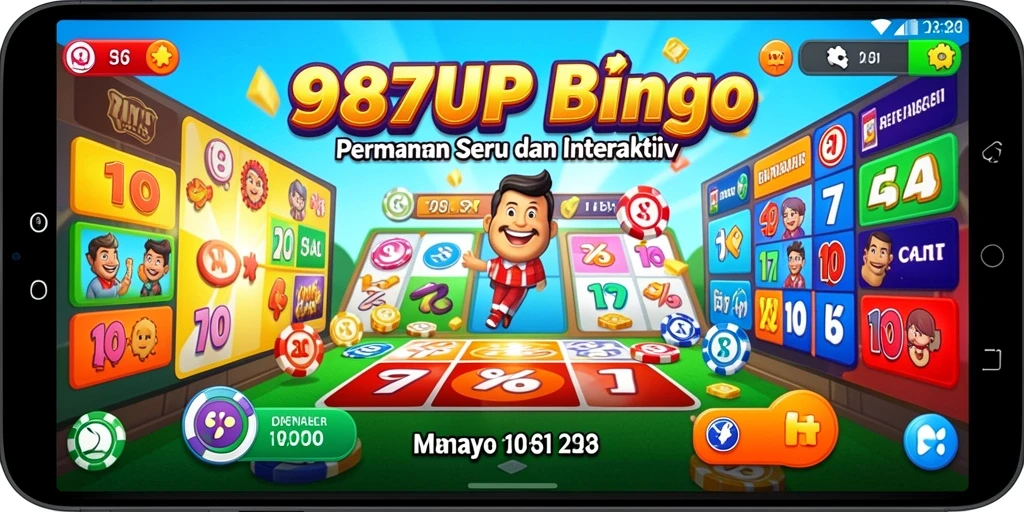 Tampilan gameplay Bingo yang menarik dan interaktif di 987UP.