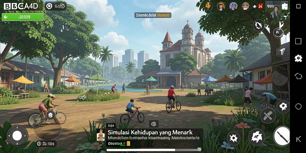 Tangkapan layar menunjukkan gameplay menarik BBCA4D dengan aktivitas karakter.