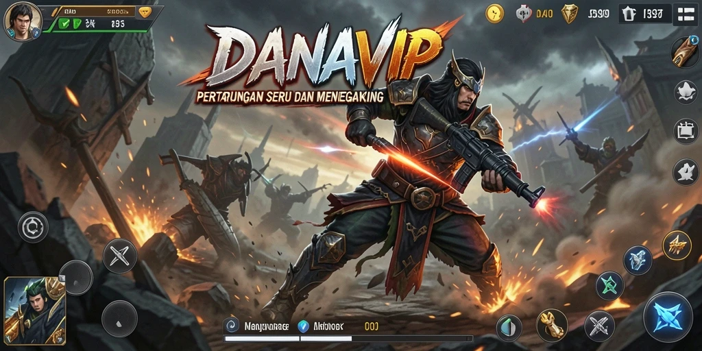 Gameplay <strong>DANAVIP</strong> yang menegangkan dan seru dengan pertarungan karakter yang unik.