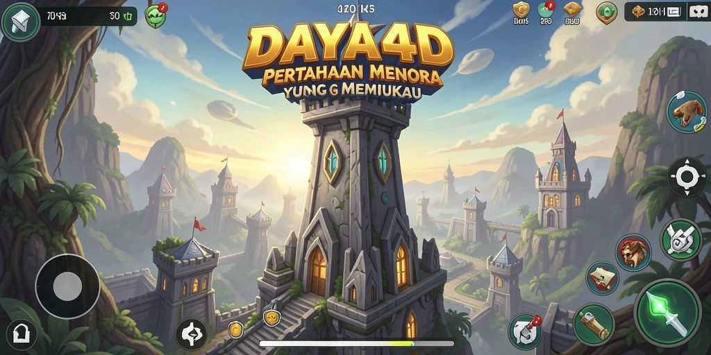 Tampilan gameplay DAYA4D yang menegangkan saat melawan gelombang musuh.