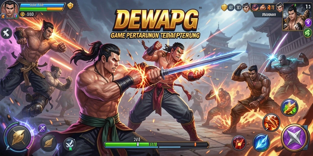 Tampilan seru dari gameplay DEWAPG saat bertarung sengit.