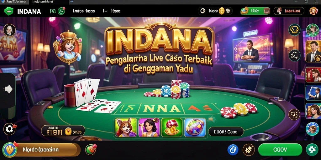 Tampilan antarmuka menarik dari gameplay Live Casino INDAAA.