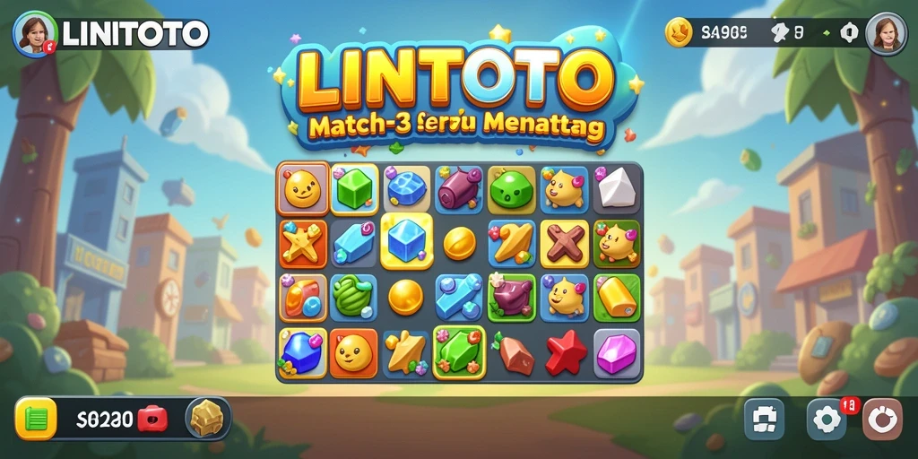 Tampilan gameplay seru LINITOTO yang menantang dan penuh warna.
