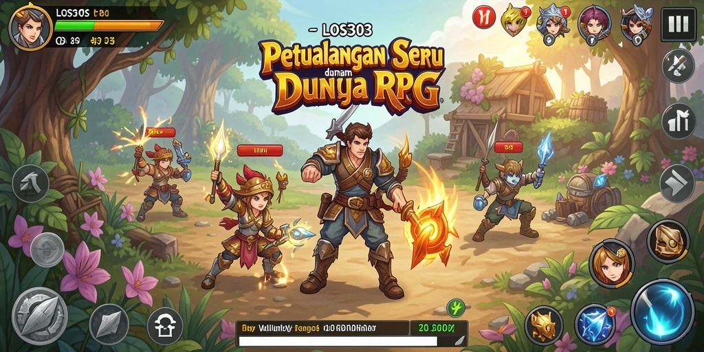 Tampilan imersif gameplay dalam dunia RPG yang luas.
