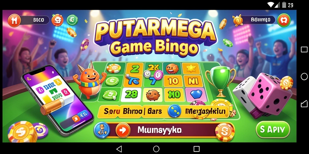 Tampilan gameplay seru dalam PUTARMEGA Bingo.