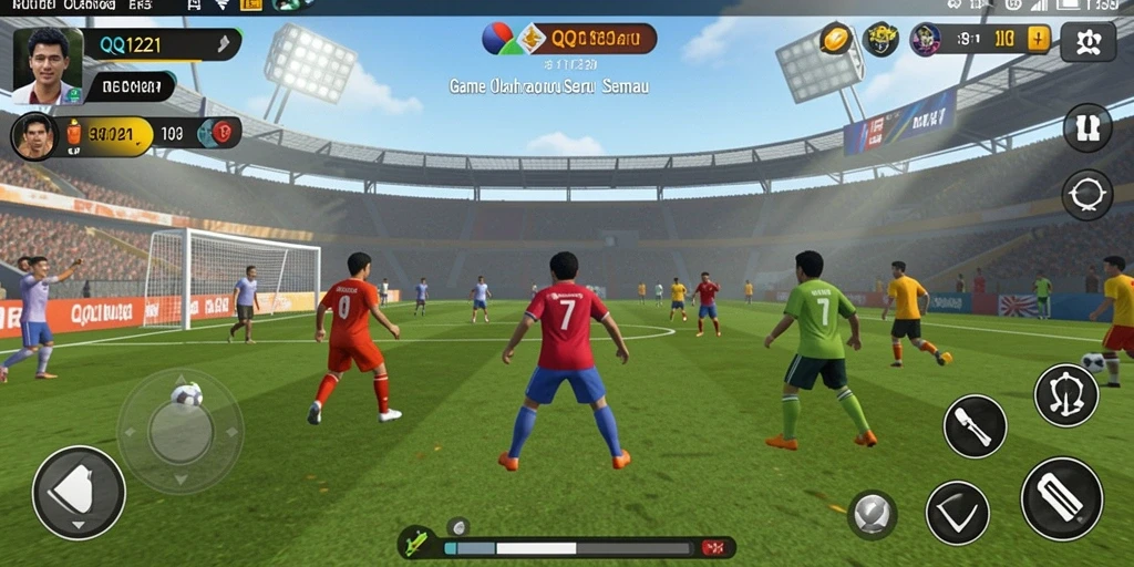 Screenshot gameplay QQ1221 yang menunjukkan aksi olahraga yang seru.