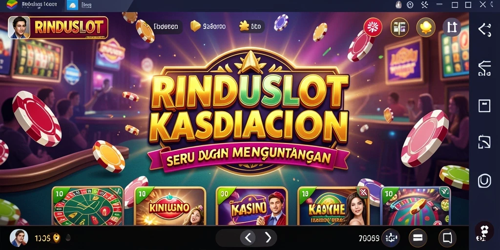 Tampilan gameplay RINDUSLOT dengan berbagai pilihan permainan kasino yang menarik.
