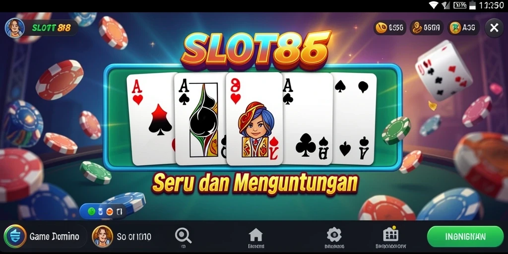 Tampilan menarik dari gameplay Domino di SLOT88.