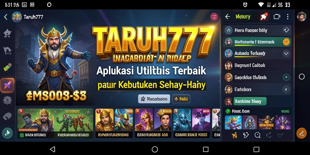 Tampilan antarmuka TARUH777 yang intuitif dan mudah dinavigasi.