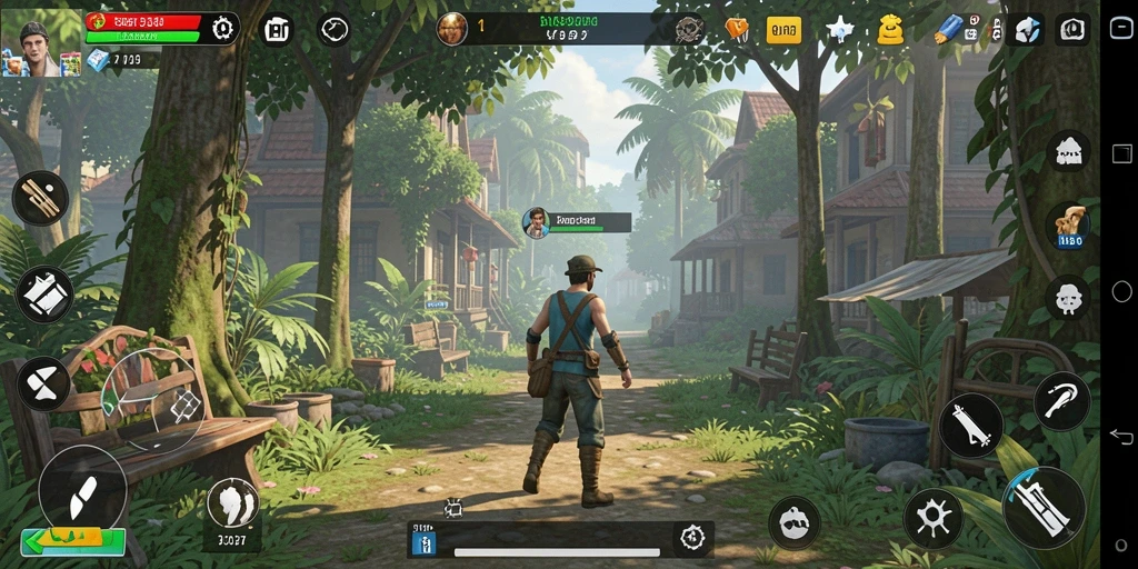 Tampilan gameplay V07 memperlihatkan interaksi sosial yang menarik.